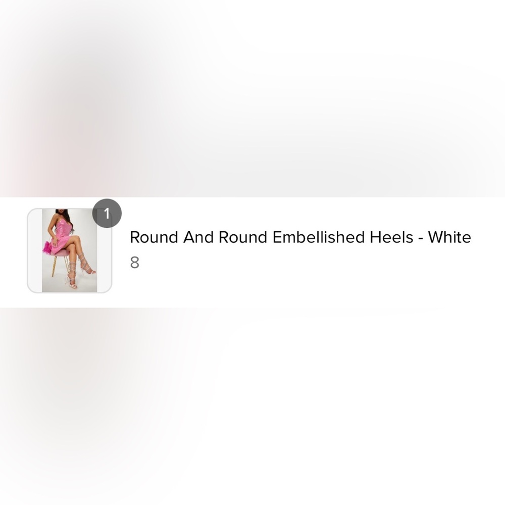 Fashion Nova White Embellished Heels